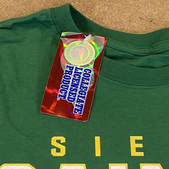 Siena Saints T Shirt Men Medium Green Long Sleeve Mascot Logo NCAA Athletic Gym - Picture 6 of 8